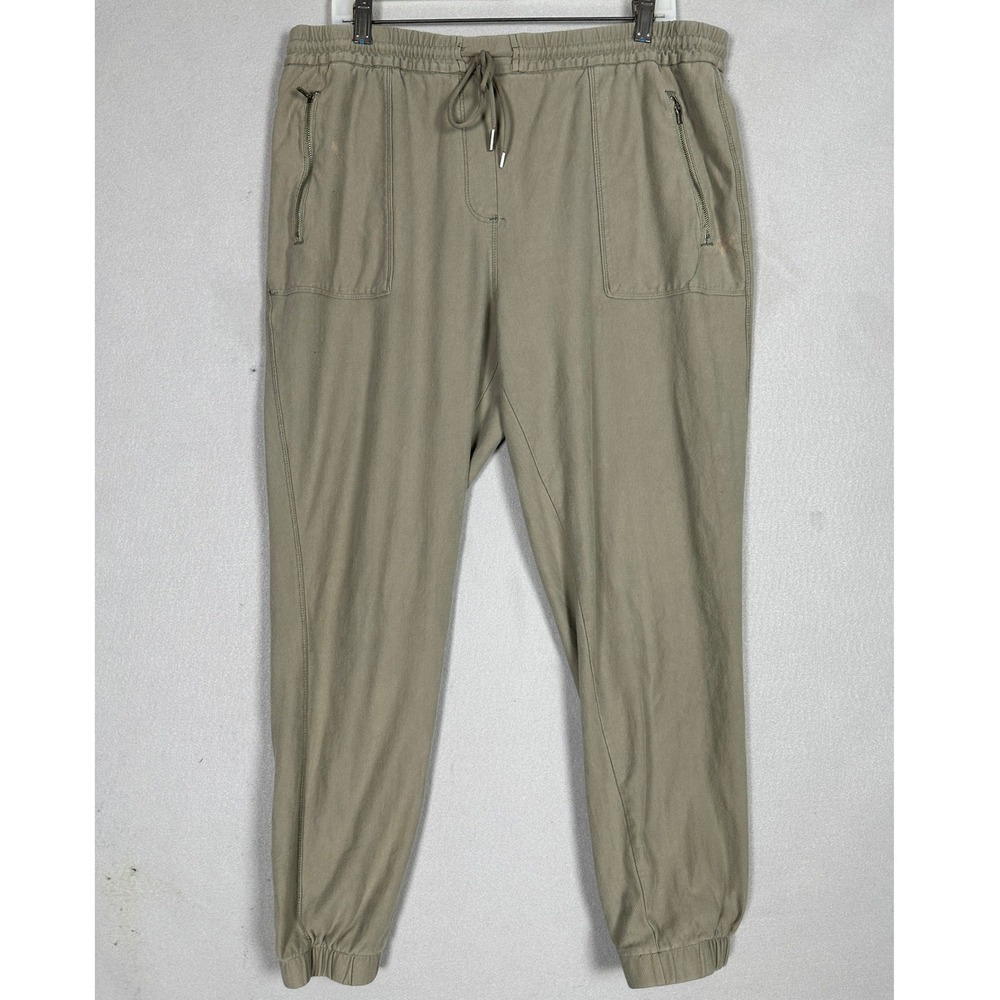 CC California Joggers Womens XL Olive Green Casual Drawstring Utility Pockets